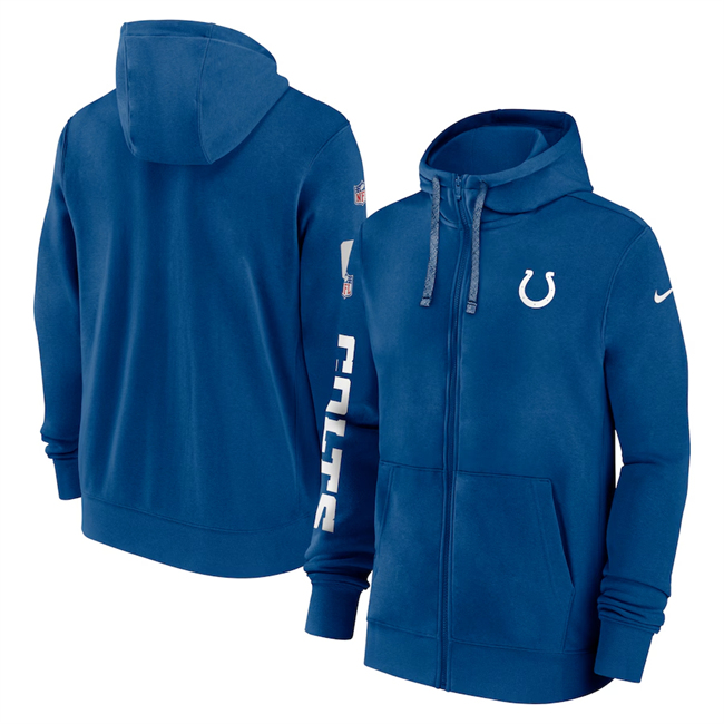 Men's Indianapolis Colts Royal 2024 Team Full-Zip Hoodie